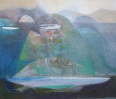 In the Welsh Valleypencil, wax & oil crayonby Alec Pearson