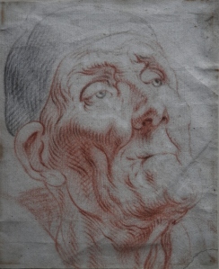 Head of a Man Pastel/chalk drawing by Antoine Coypel @1700