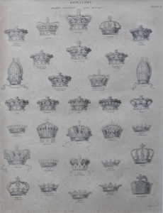 Crowns, Coronets, and Mitres from 'The Cyclopaedia' by Abraham Rees @ 1819